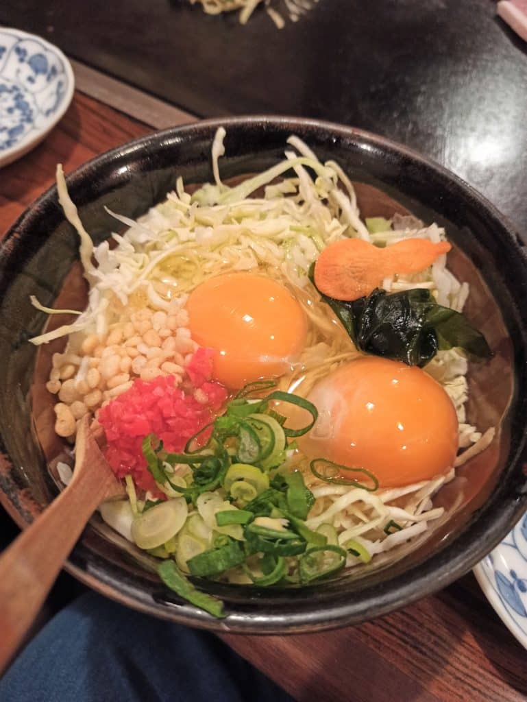 Okonomiyaki raw ingredients