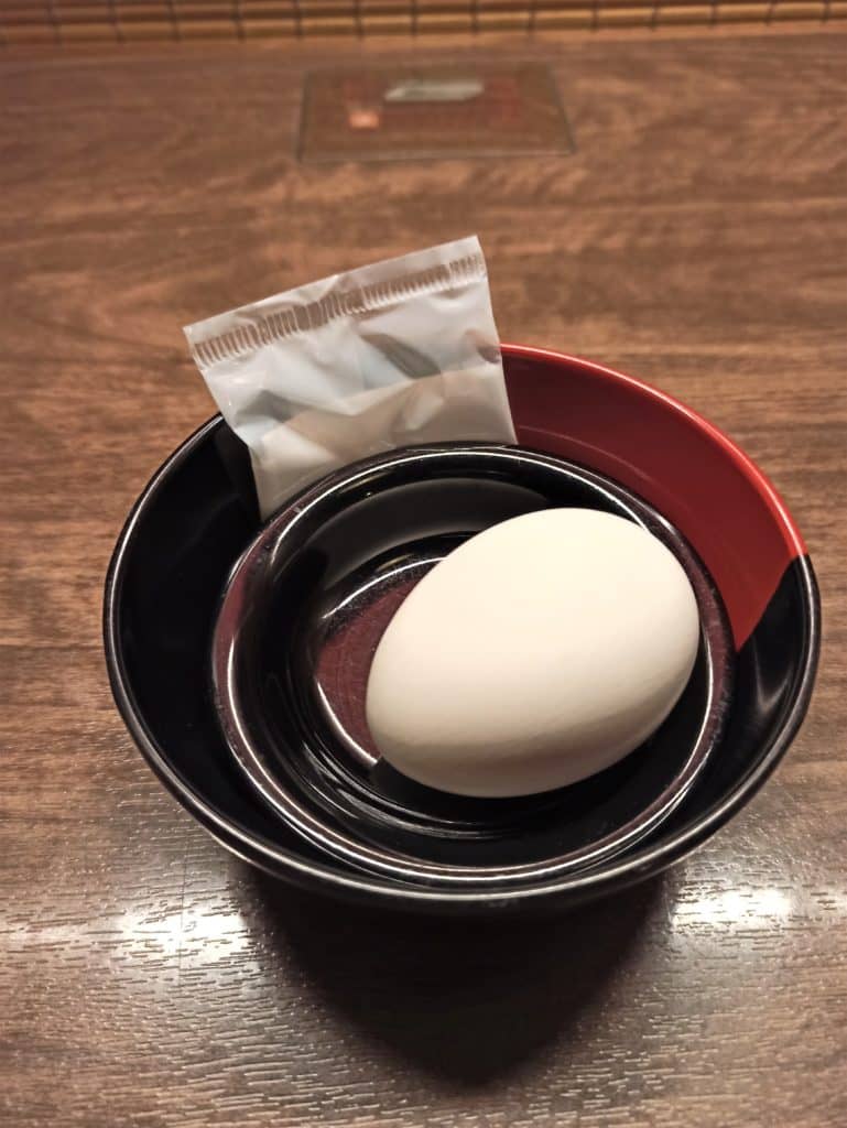 An egg in a bowl