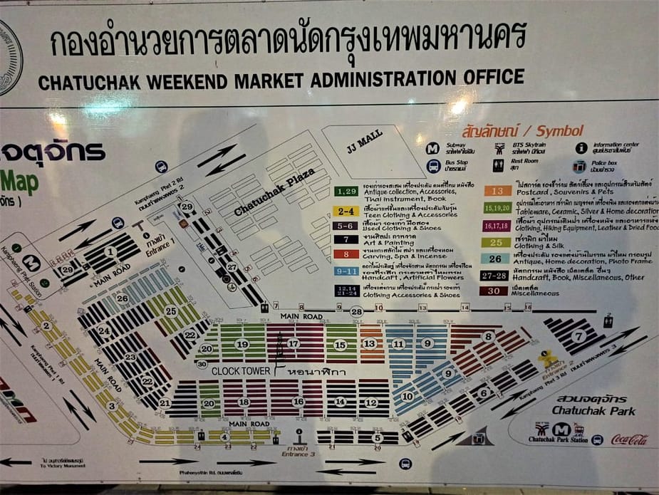 Map of Chatuchak Weekend Market