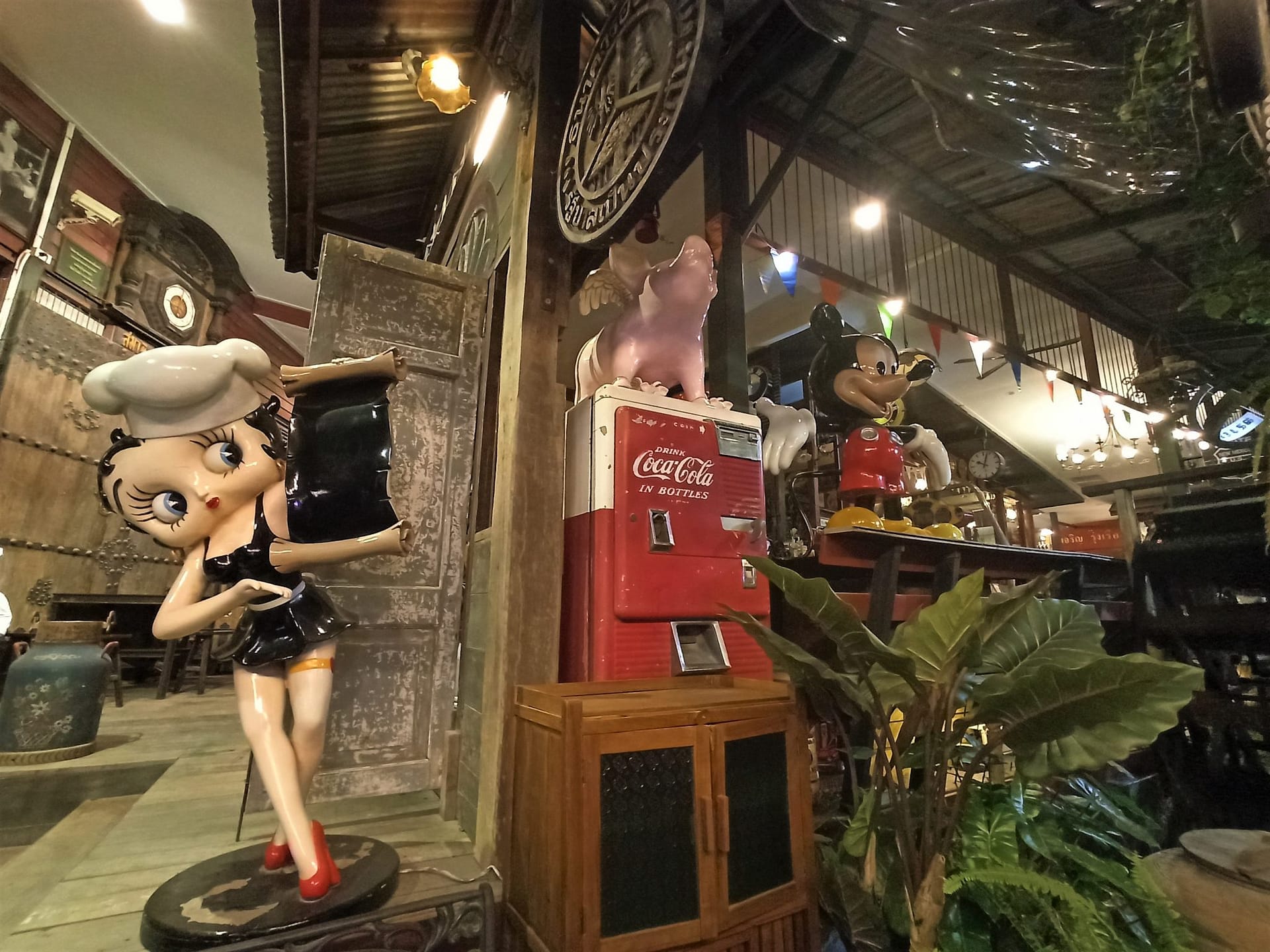Mickey Mouse and other retro decorations at Banmai Museum, Khao Yai