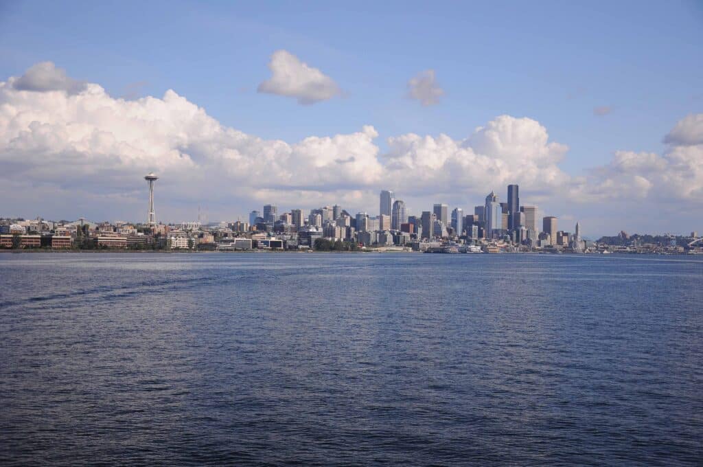 Seattle view from harbor cruise