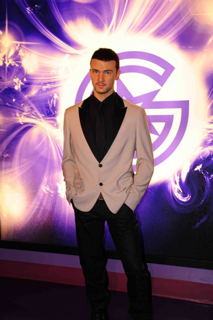 Justin Timberlake wax figure at Madame Tussauds Hollywood