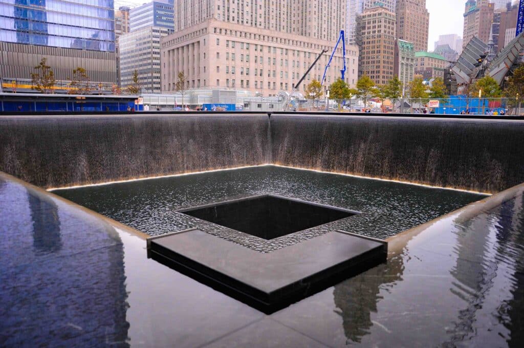 Memorial Pool at 9/11 Memorial and Museum, New York, USA