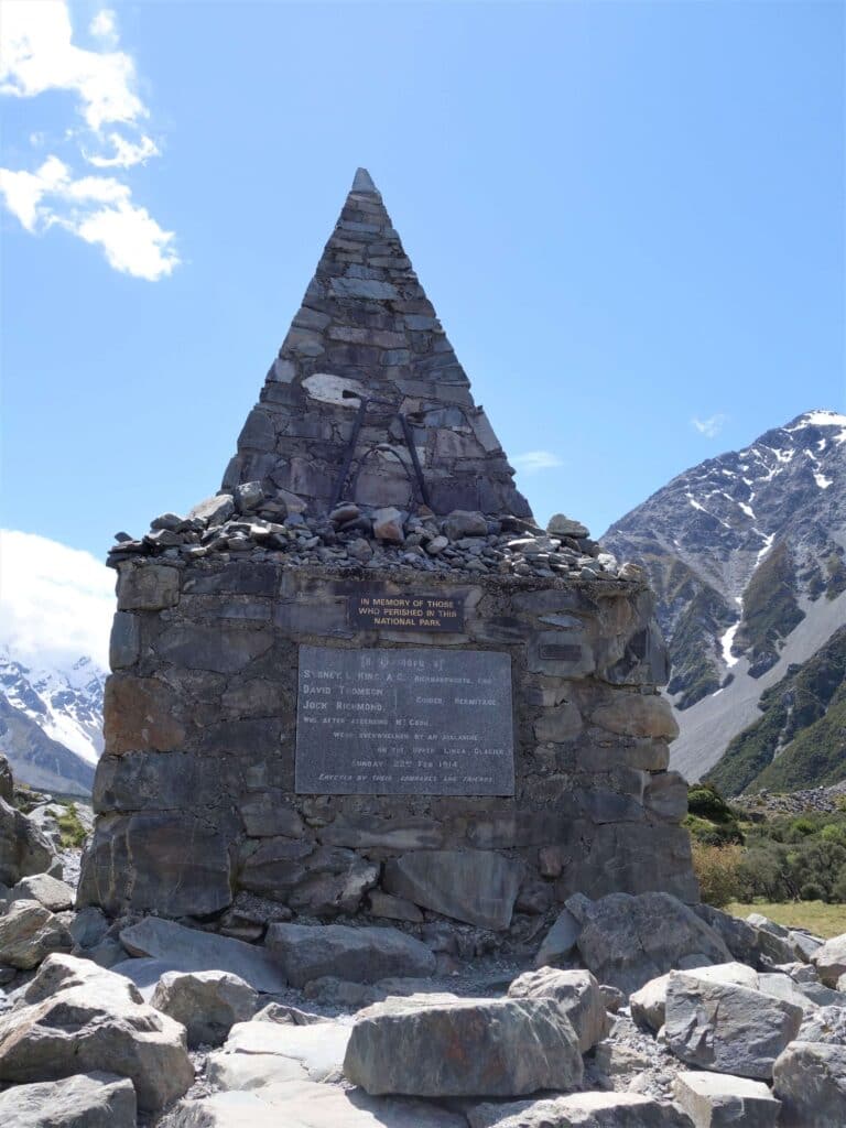Alpine memorial shrine at Mount Cook
