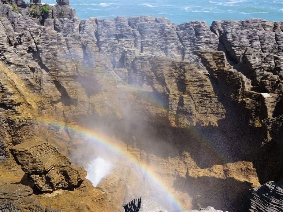 Double rainbows at Punakaiki, New Zealand